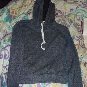 Women's grey cropped hoodie